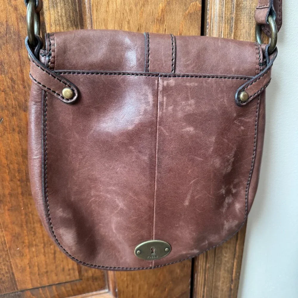 Fossil Brown Crossbody Leather Saddlebag